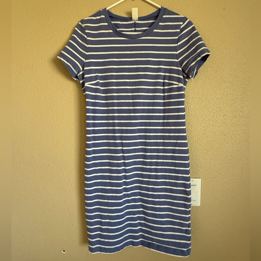 Old Navy Navy and White Striped Mini Dress